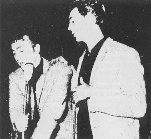 John Lennon & Paul McCartney at the mike